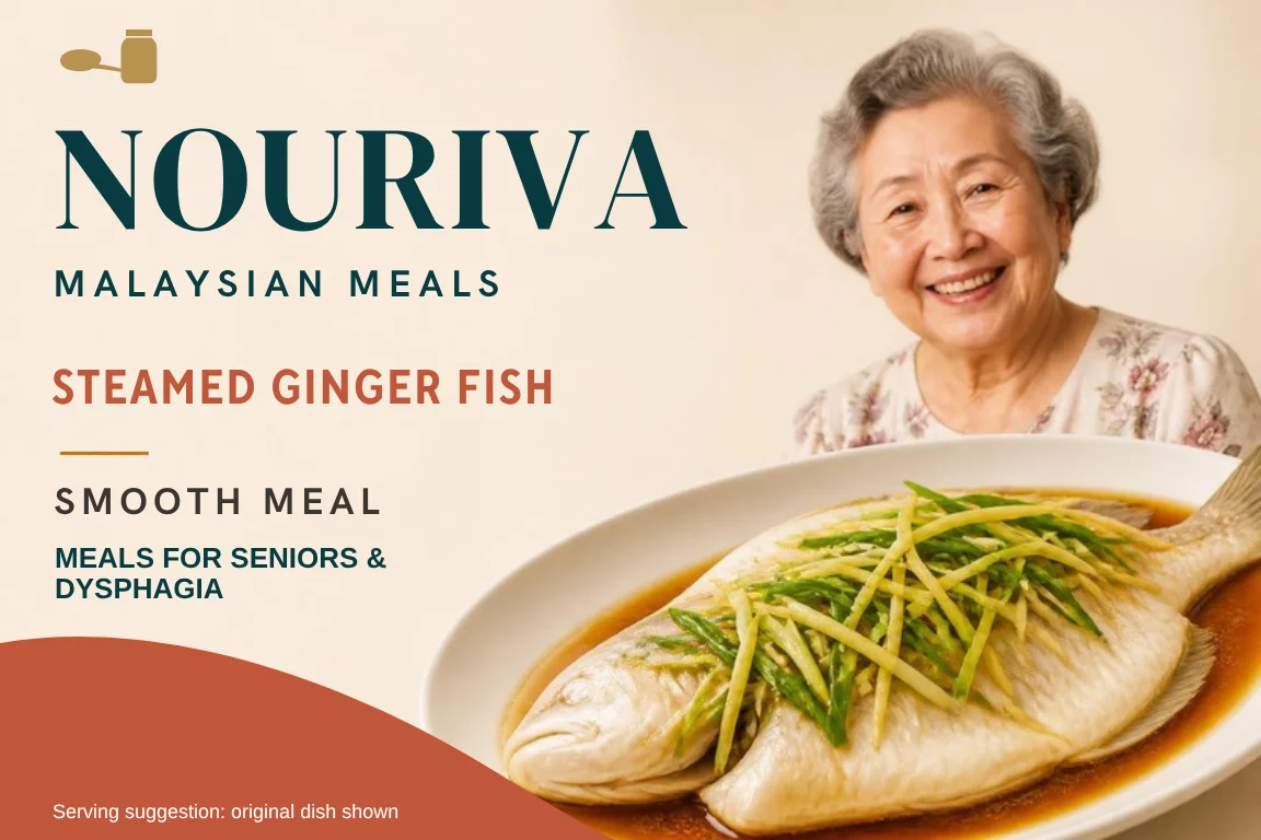 Nouriva Steamed Ginger Fish label