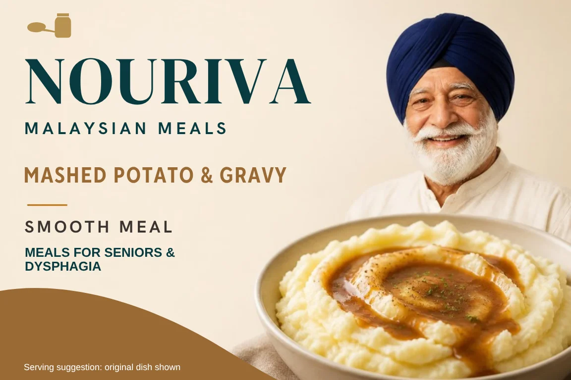 Nouriva Mashed Potato & Gravy label