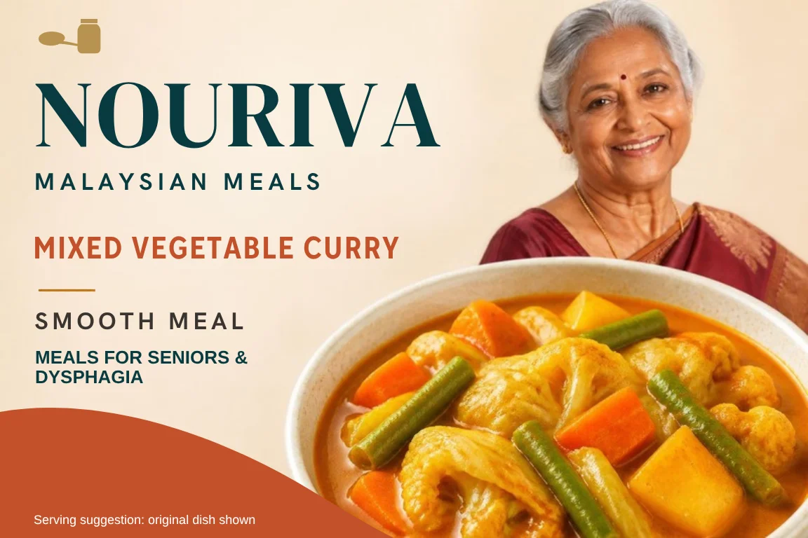 Nouriva Mixed Vegetable Curry label